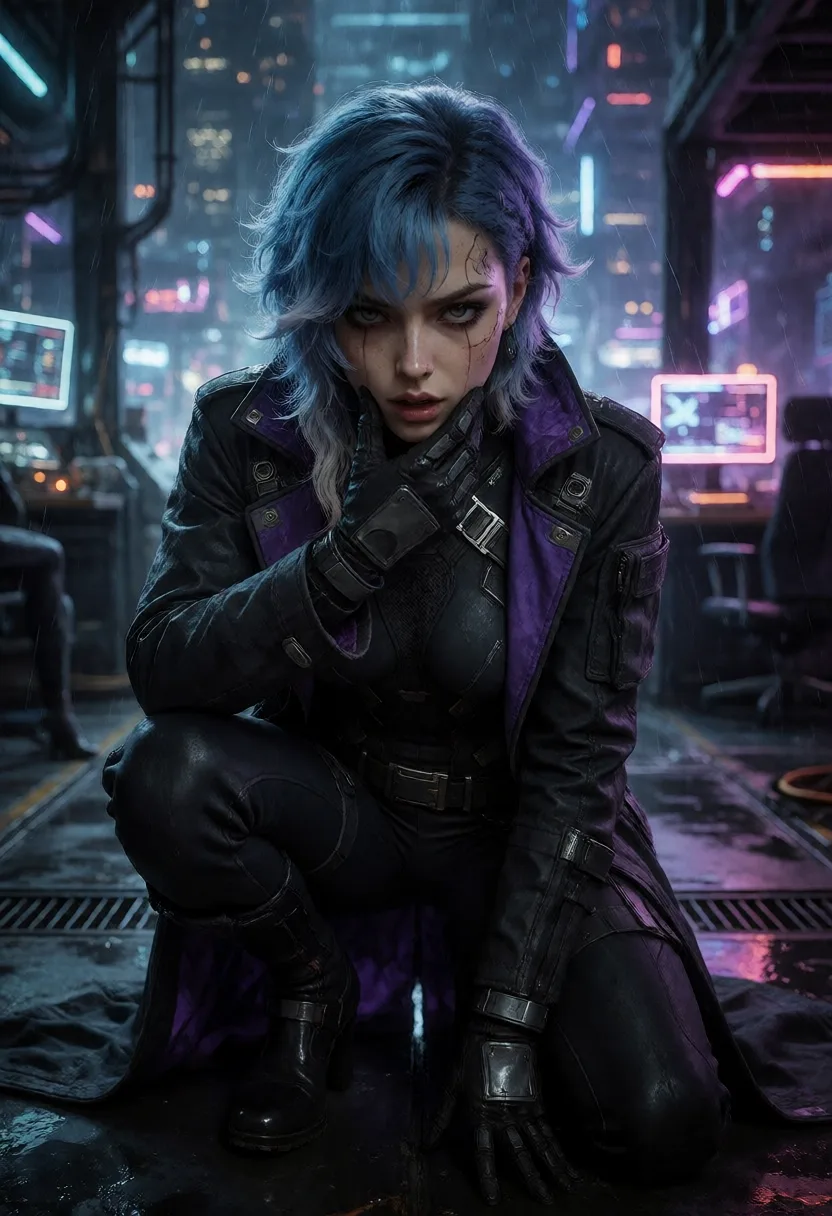 Portrait généré par IA avec tendre.AI (Cyberpunk UNIVERSE)
